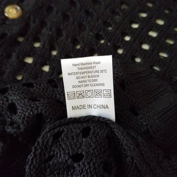 NWT! Open Knit See-through Top Cover-up with Scoop Neckline - Medium - Picture 7 of 7